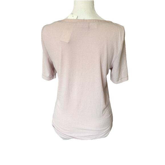 Out From Under Womens Large Henley Top Vneck Short Sleeve Lavender NWT UO Tee - Picture 7 of 7